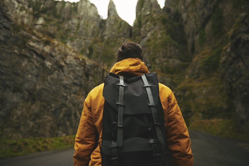 Backpack in the wilderness